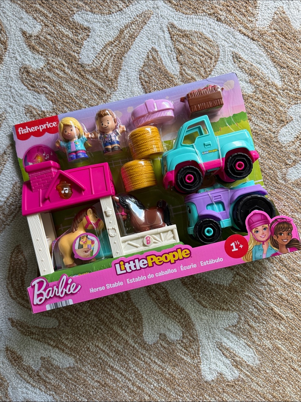 Fisher-Price Little People Barbie Horse Stable Playset - Pink, Teal & Purple